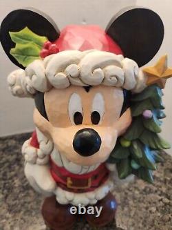 Traditions Disney Vieux St Mick Santa Mickey Mouse Arbre de Noël Jim Shore Enesco