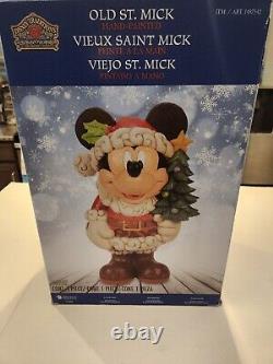 Traditions Disney Vieux St Mick Santa Mickey Mouse Arbre de Noël Jim Shore Enesco