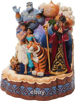 Traditions Disney par Jim Shore Figurine de personnages d'Aladdin sculptée par le cœur, 7.67