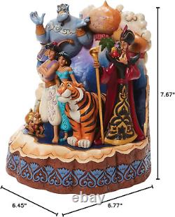 Traditions Disney par Jim Shore Figurine de personnages d'Aladdin sculptée par le cœur, 7.67