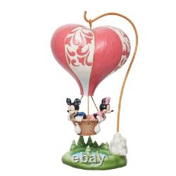 Traditions Disney par Jim Shore Mickey et Minnie Mouse dans un ballon en forme de cœur