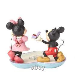 Traditions Disney par Jim Shore - Mickey fait sa demande à Minnie - Plat pour bagues