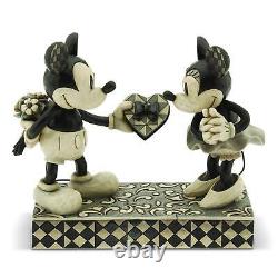 Traditions Disney par Jim Shore Pierre Résine Noir & Blanc Mickey & Minnie Mouse
