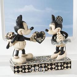 Traditions Disney par Jim Shore Pierre Résine Noir & Blanc Mickey & Minnie Mouse